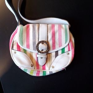 Rainbow Striped Isaac Mizrahi bag